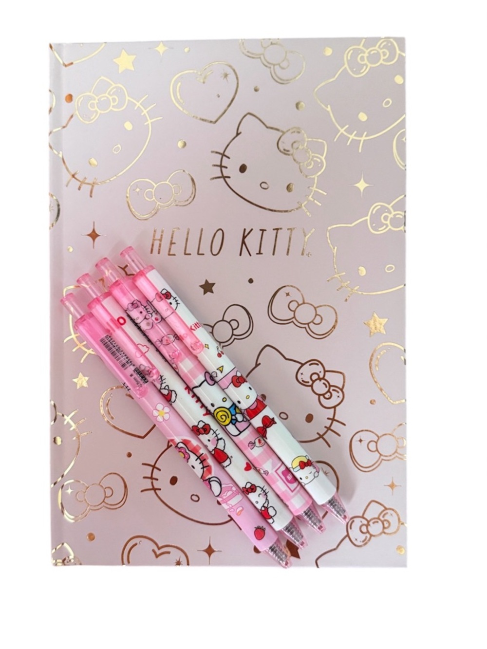 Sanrio Hello Kitty Notebook With 5 Gel Pens Kawaii Set